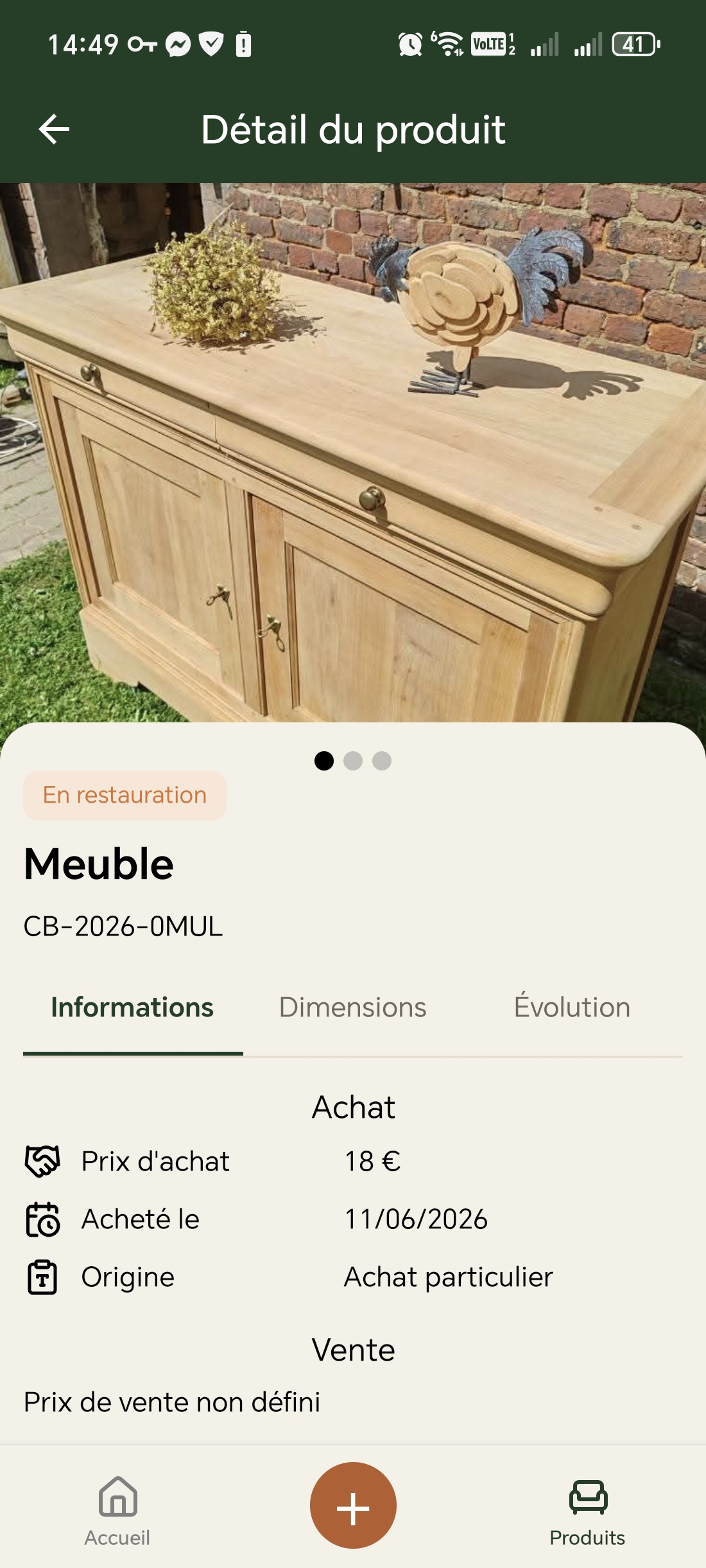 Fiche produit Seconia